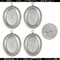 Antiqued Silver Plated Brass 24mm x 18mm Cameo Frame with One Ring - Set of Four - S-F41